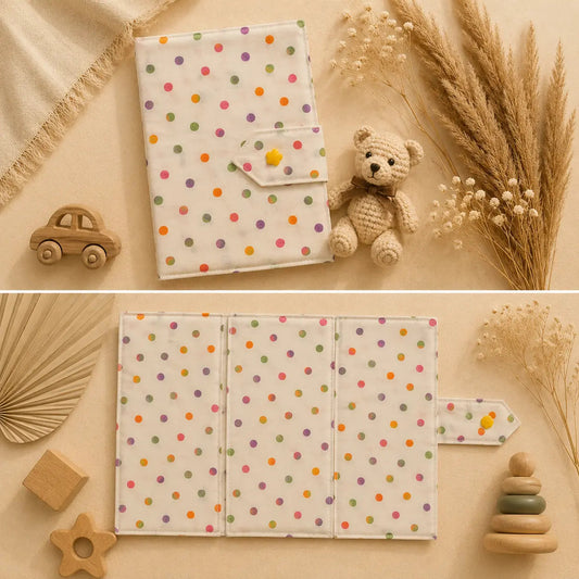 Polka Dot - Χειροποίητη υφασμάτινη θήκη για βιβλιάριο υγείας