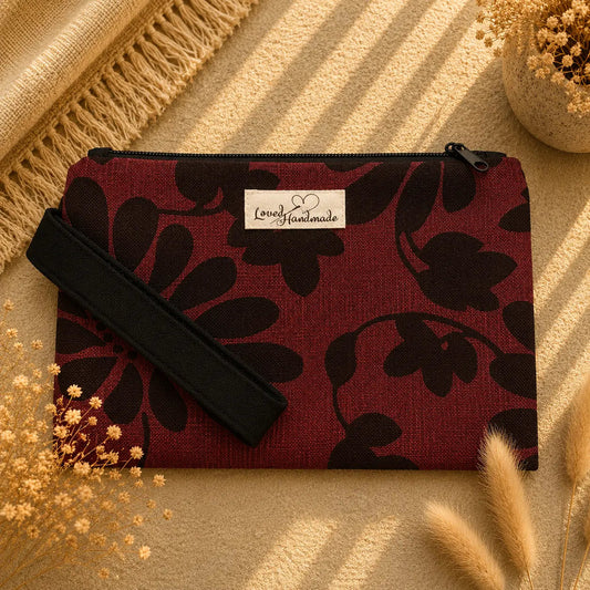 Χειροποίητο Τσαντάκι Clutch – Floral με Λουράκι