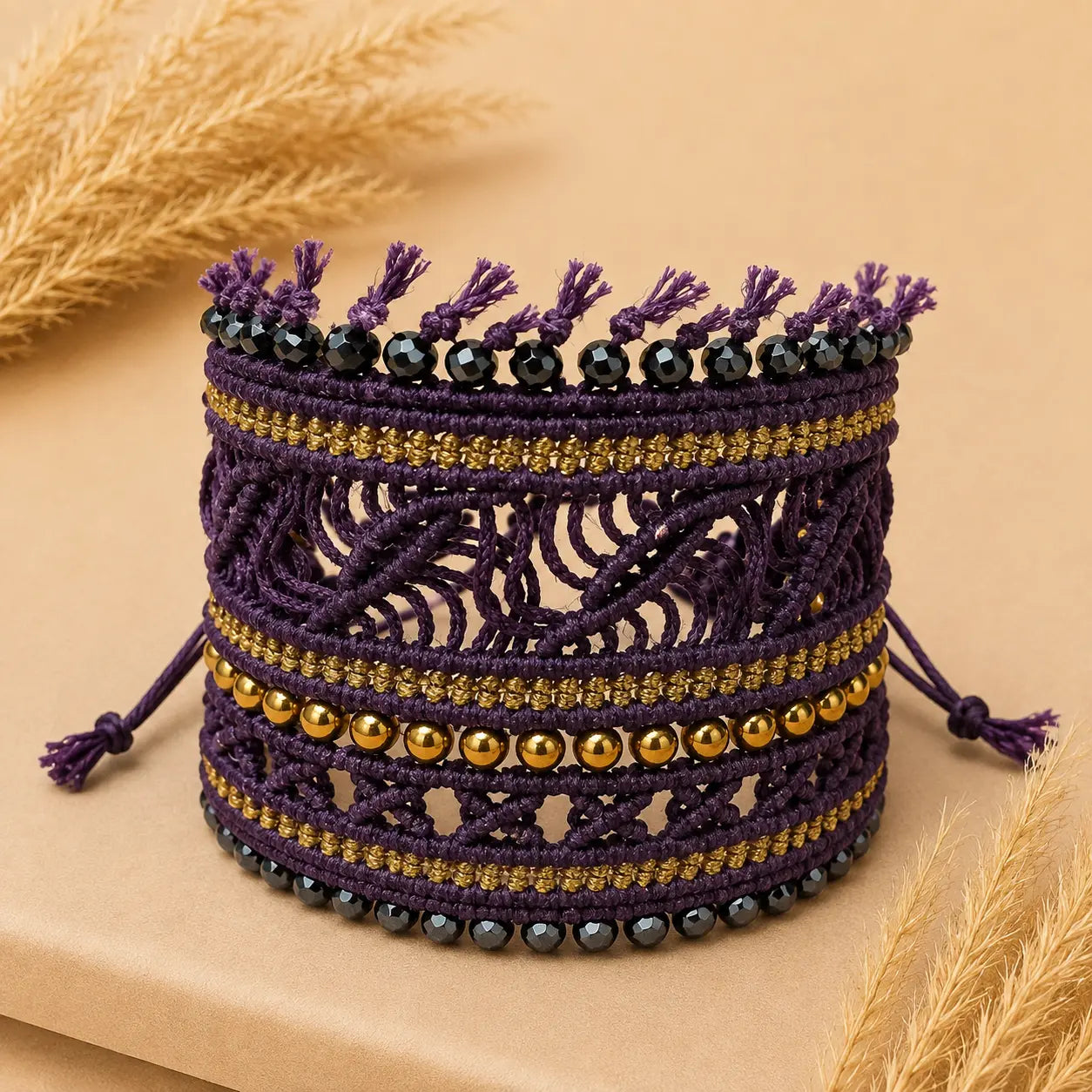 Boho Royal Macrame Χειροποίητο Βραχιόλι