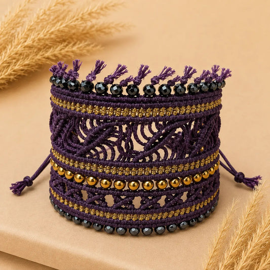 Boho Royal Macrame Χειροποίητο Βραχιόλι