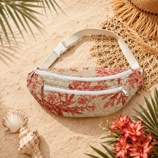 Χειροποίητο Banana Bag Floral Vintage