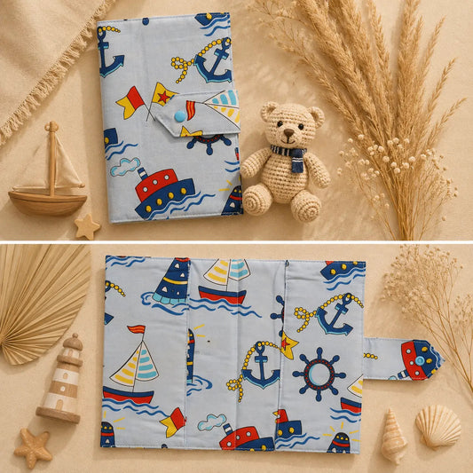 Nautical - Χειροποίητη υφασμάτινη θήκη για βιβλιάριο υγείας